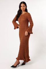 Colter Long Sleeve Maxi Dress - Bronze