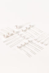 Laina Hair Pins - Pearl