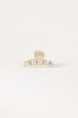Lile Pearl Hair Clip - White