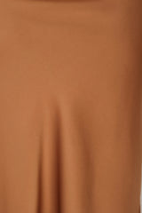 Nellie Satin Midi Skirt - Bronze
