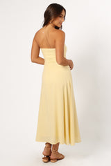 Kenna Strapless Maxi Dress - Butter Yellow