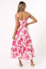 Monika Maxi Dress - Pink Floral