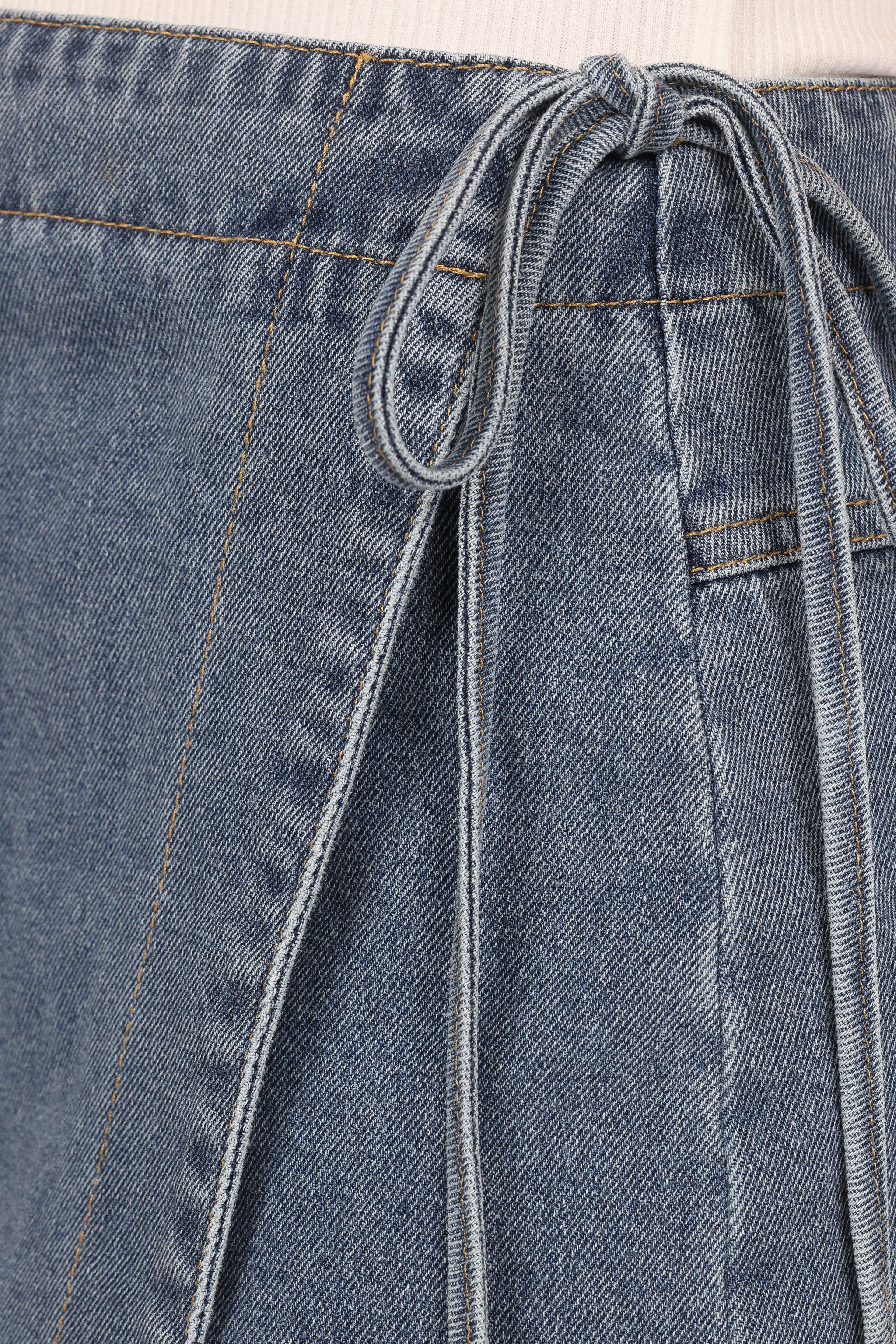 Ashton Denim Skort - Medium Wash