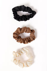 Karina Hair Ties - Cream/Brown/Black