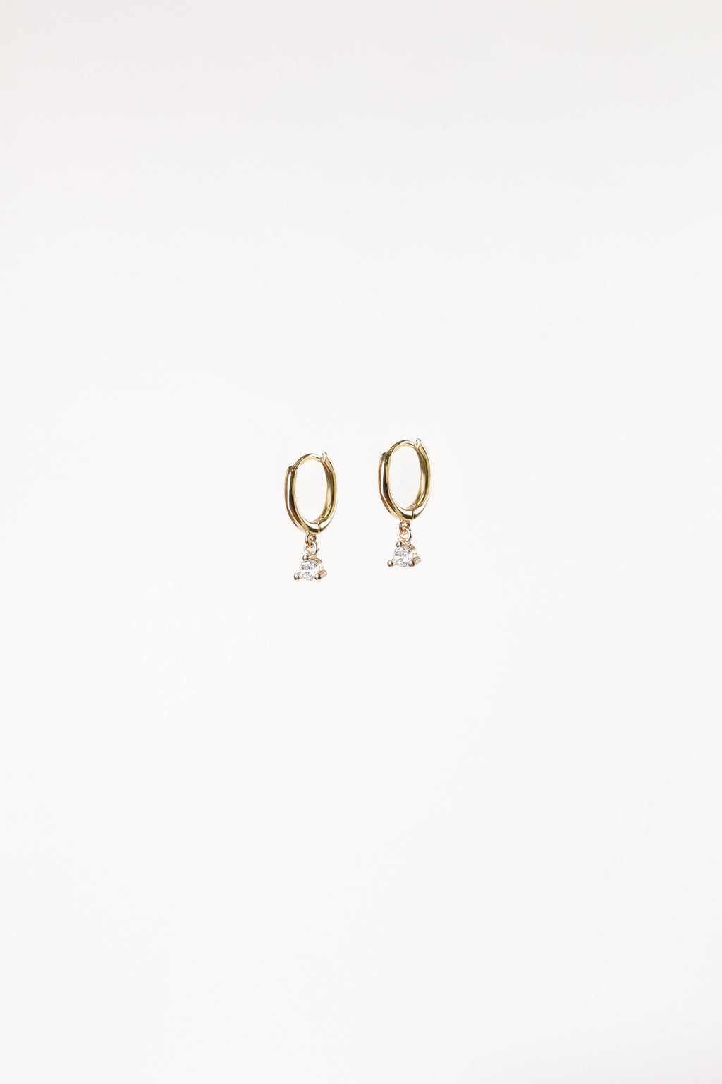 Adley Hoop Rhinestone Earrings - Gold