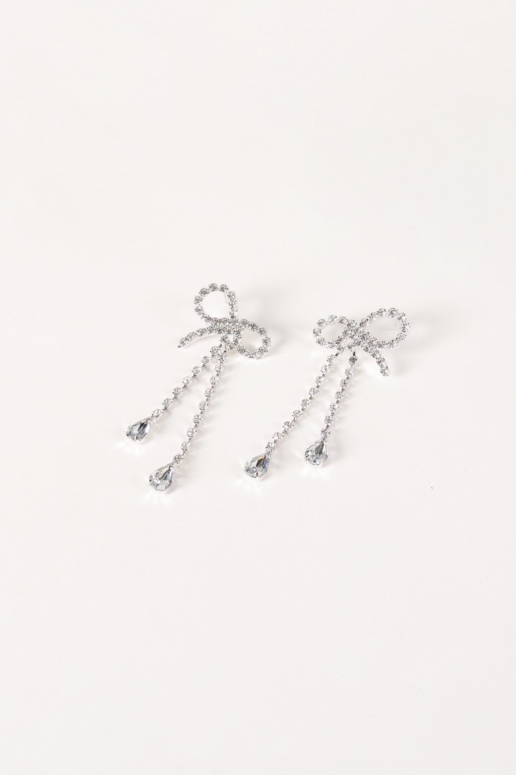 Ainsley Bow Earrings - Silver