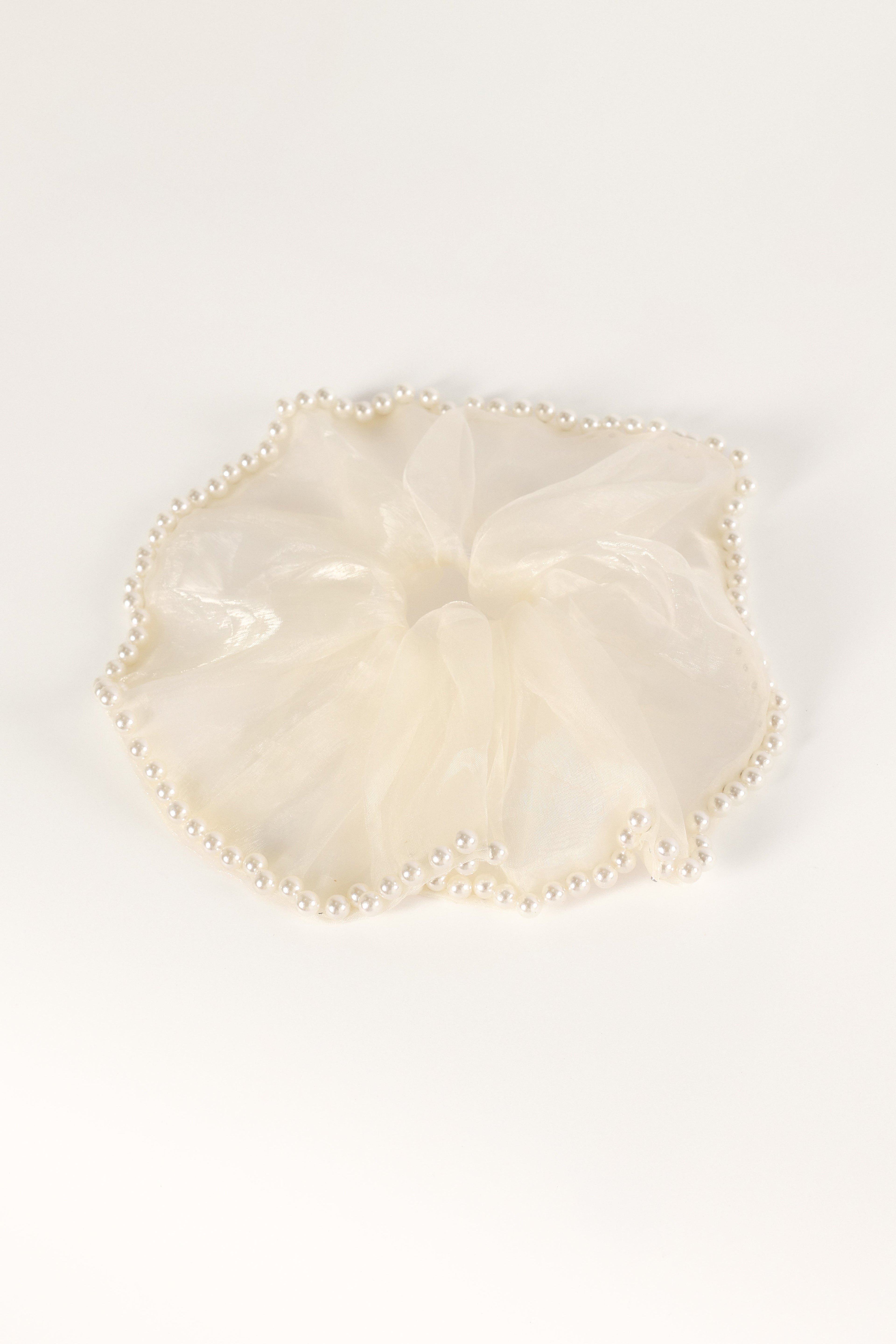 Astoria Pearl Hair Tie - Black Cream