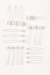 Laina Hair Pins - Pearl