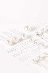Laina Hair Pins - Pearl