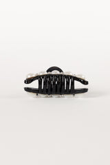 Lile Pearl Hair Clip - Black