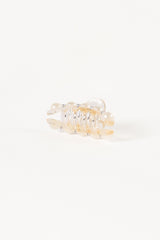 Lile Pearl Hair Clip - White