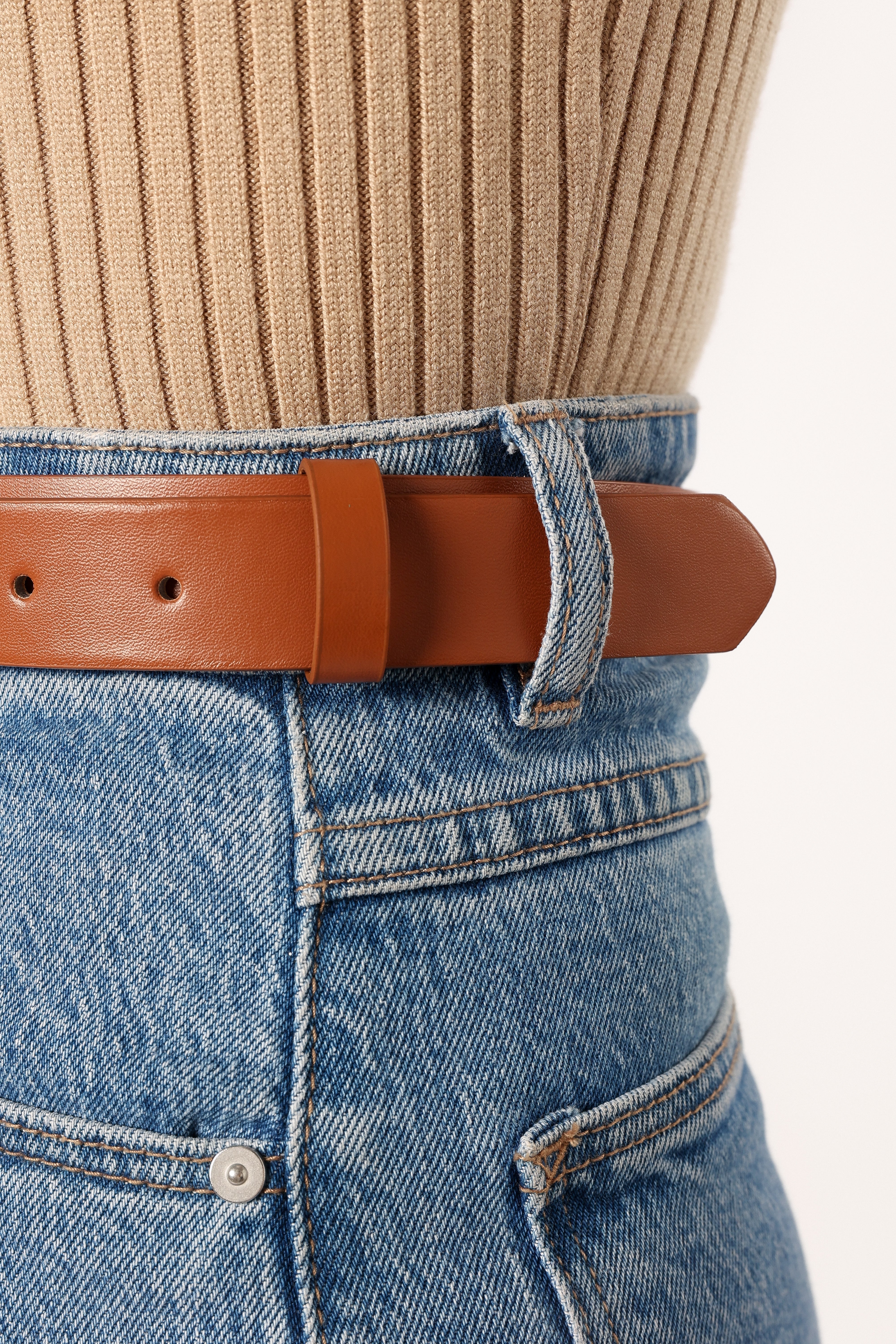 Serena Belt - Tan Gold