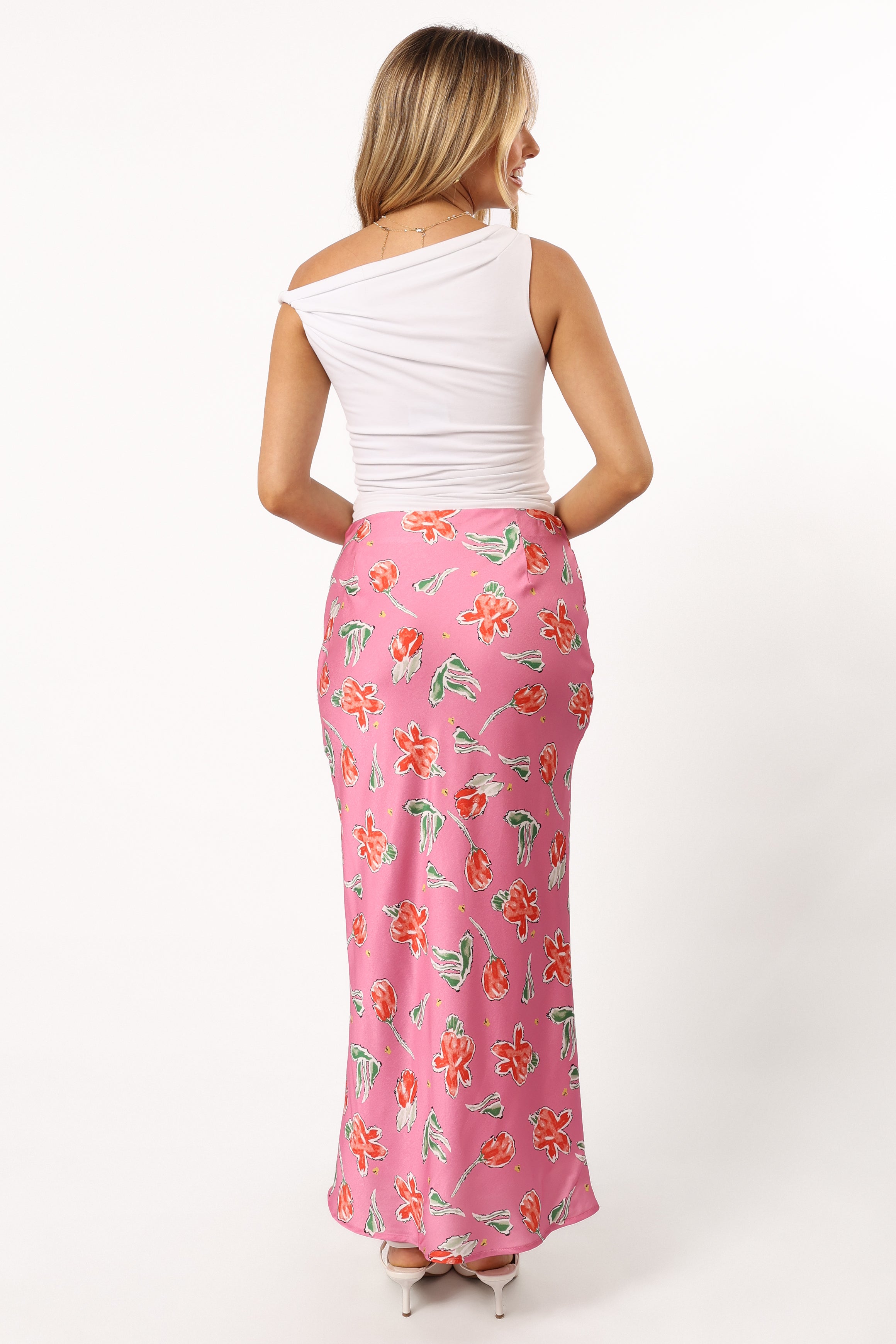 Azara Midi Skirt - Pink