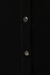 Hailey Denim Mini Dress - Black