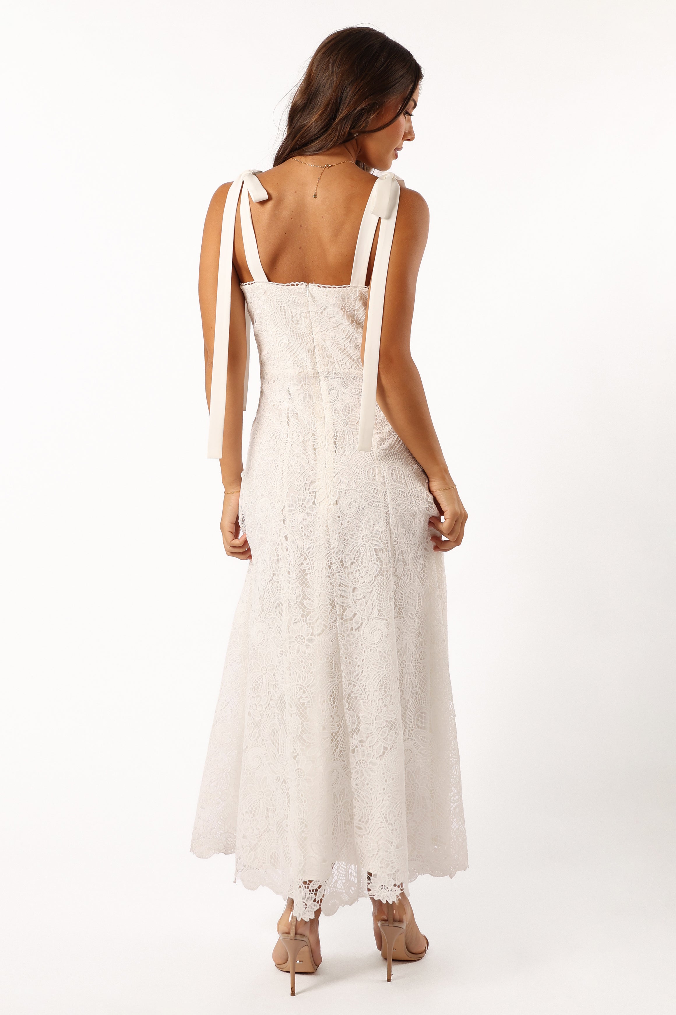 Jagger Midi Lace Dress - White