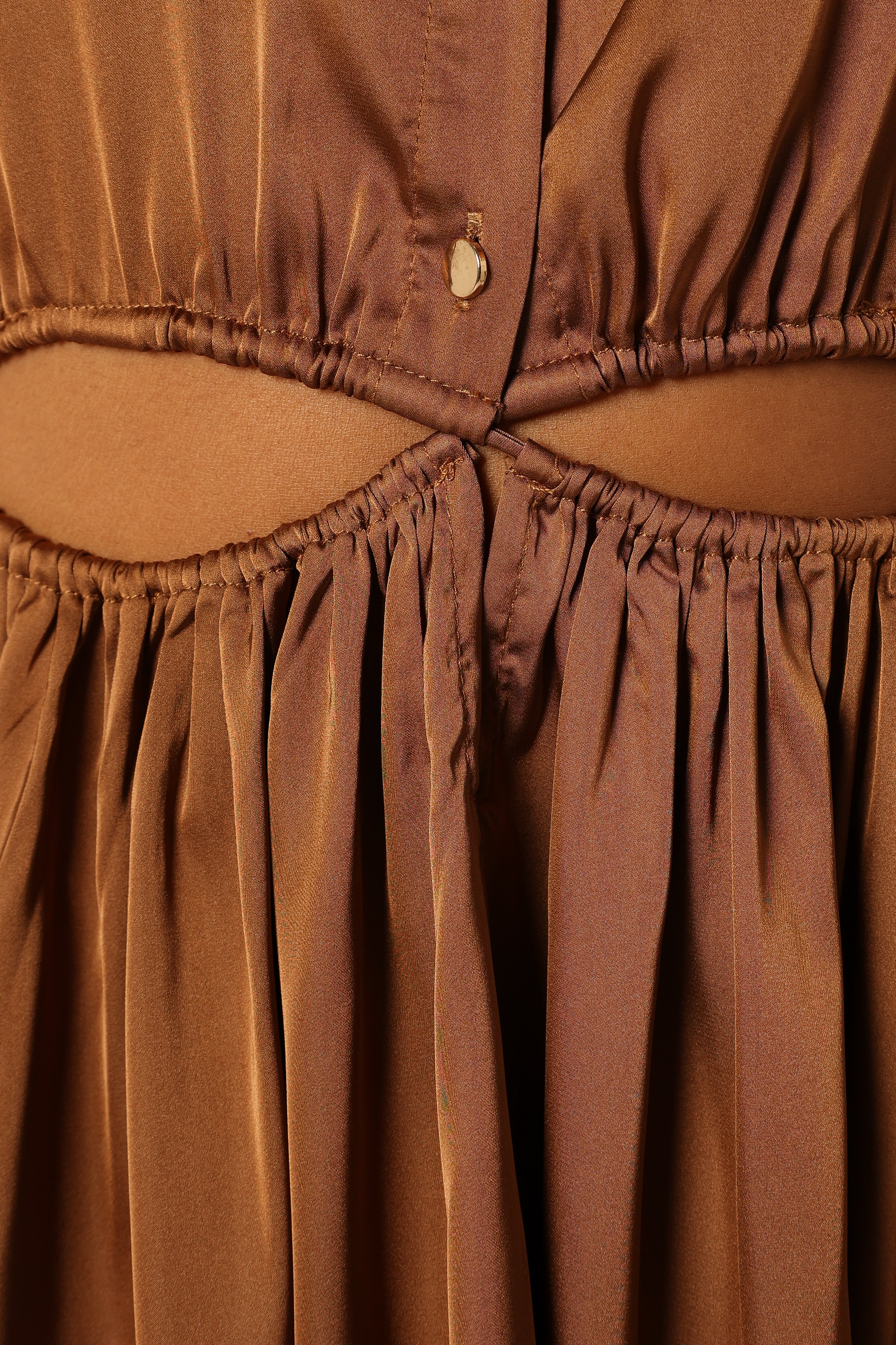 Jett Long Sleeve Midi Dress - Bronze