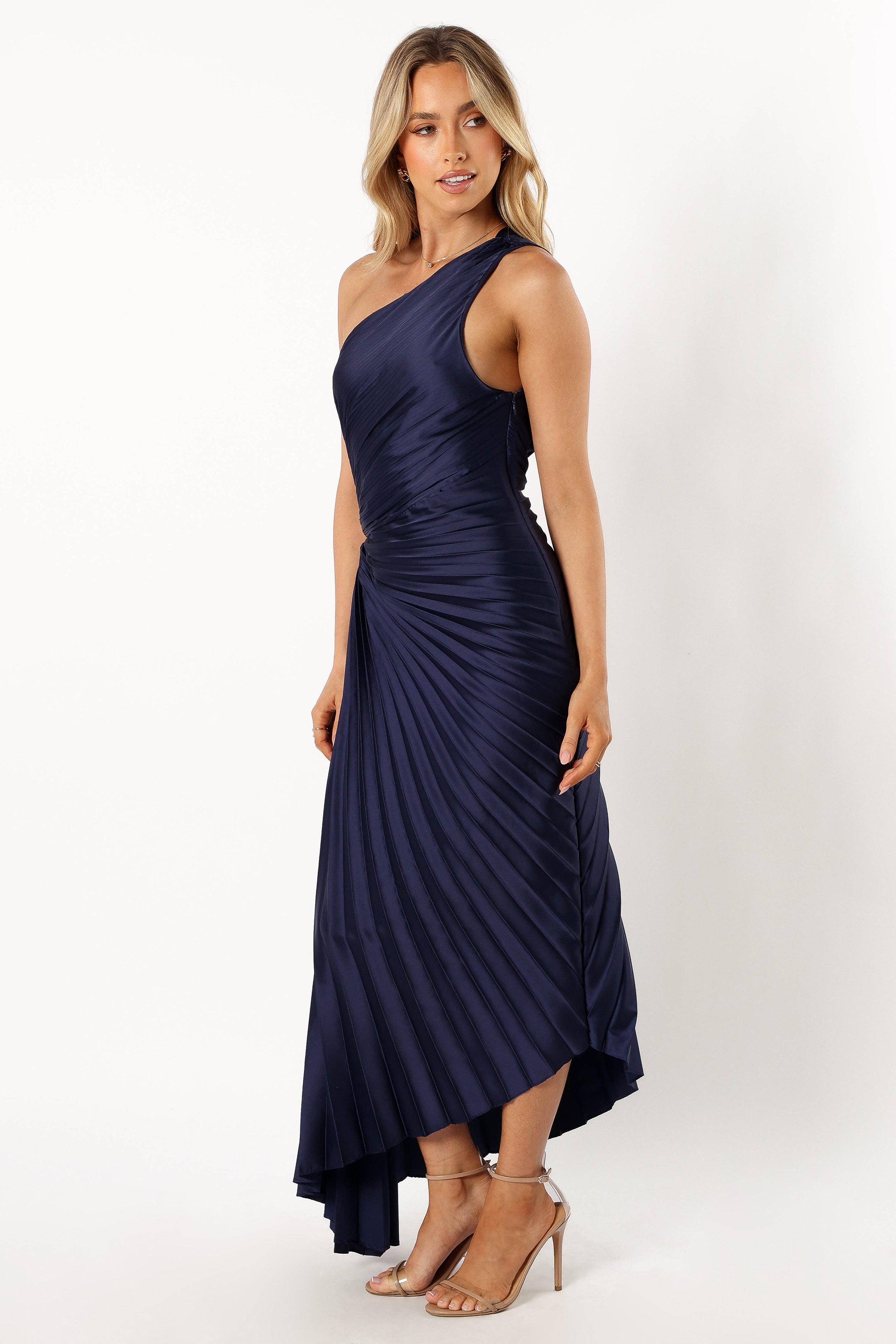 Kleo One Shoulder Maxi Dress - Navy