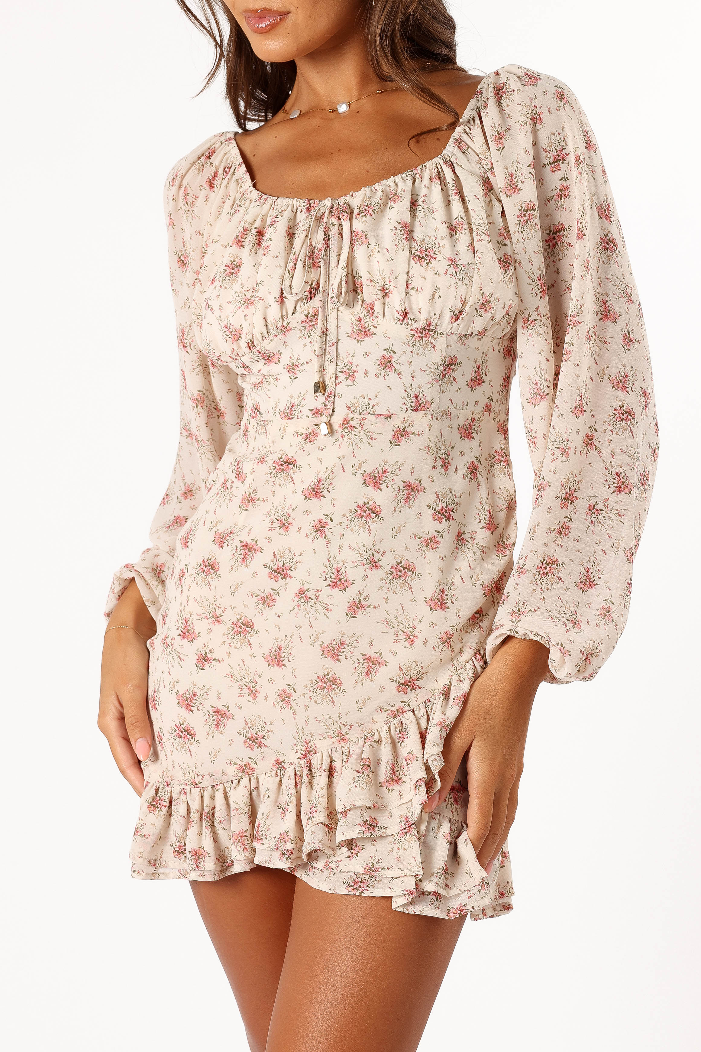 Ollive Long Sleeve Dress - Cream