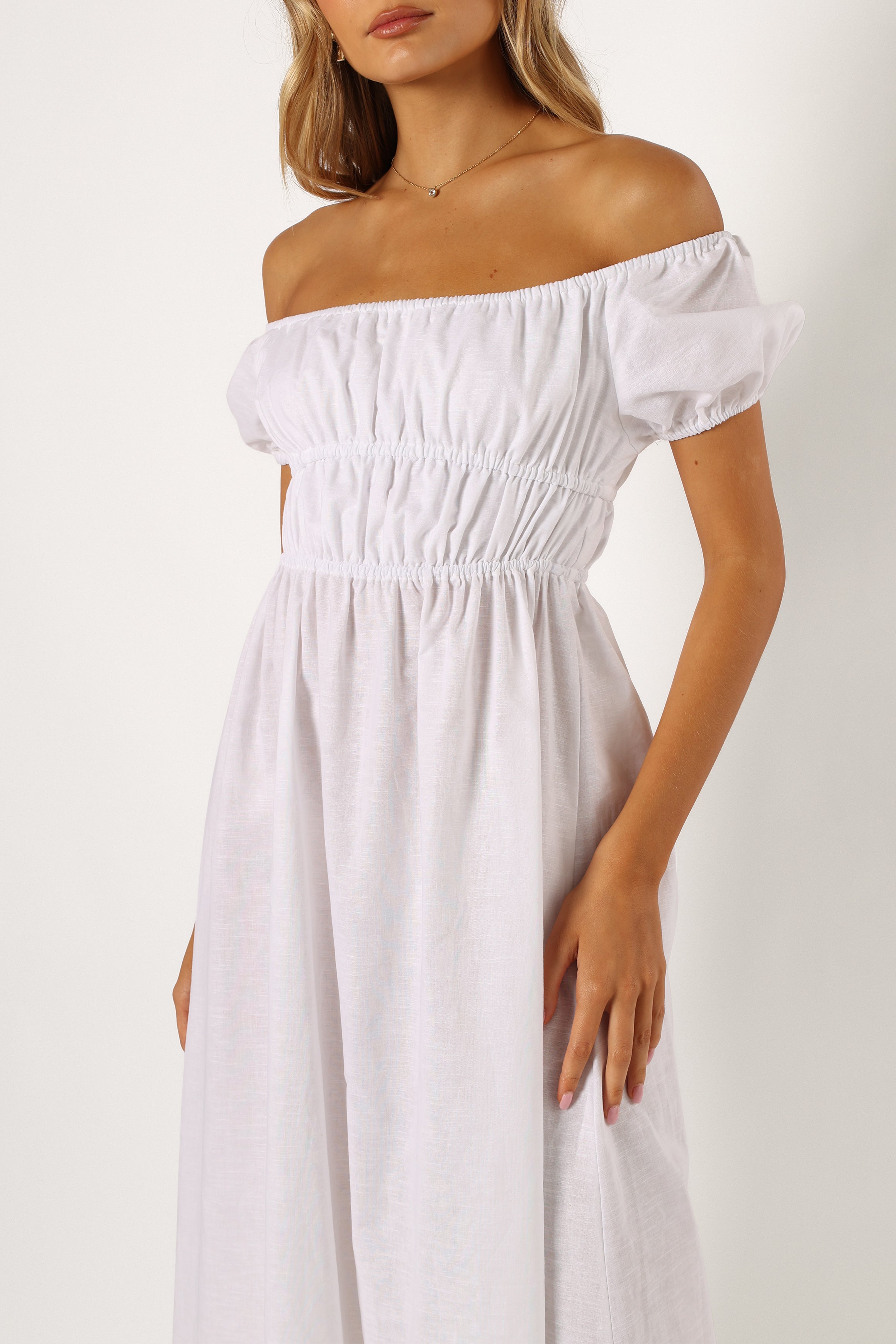 Sofia Off Shoulder Maxi Dress - White