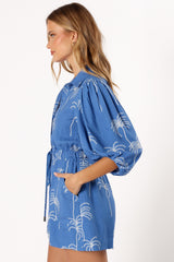 Gina Romper - Blue Print