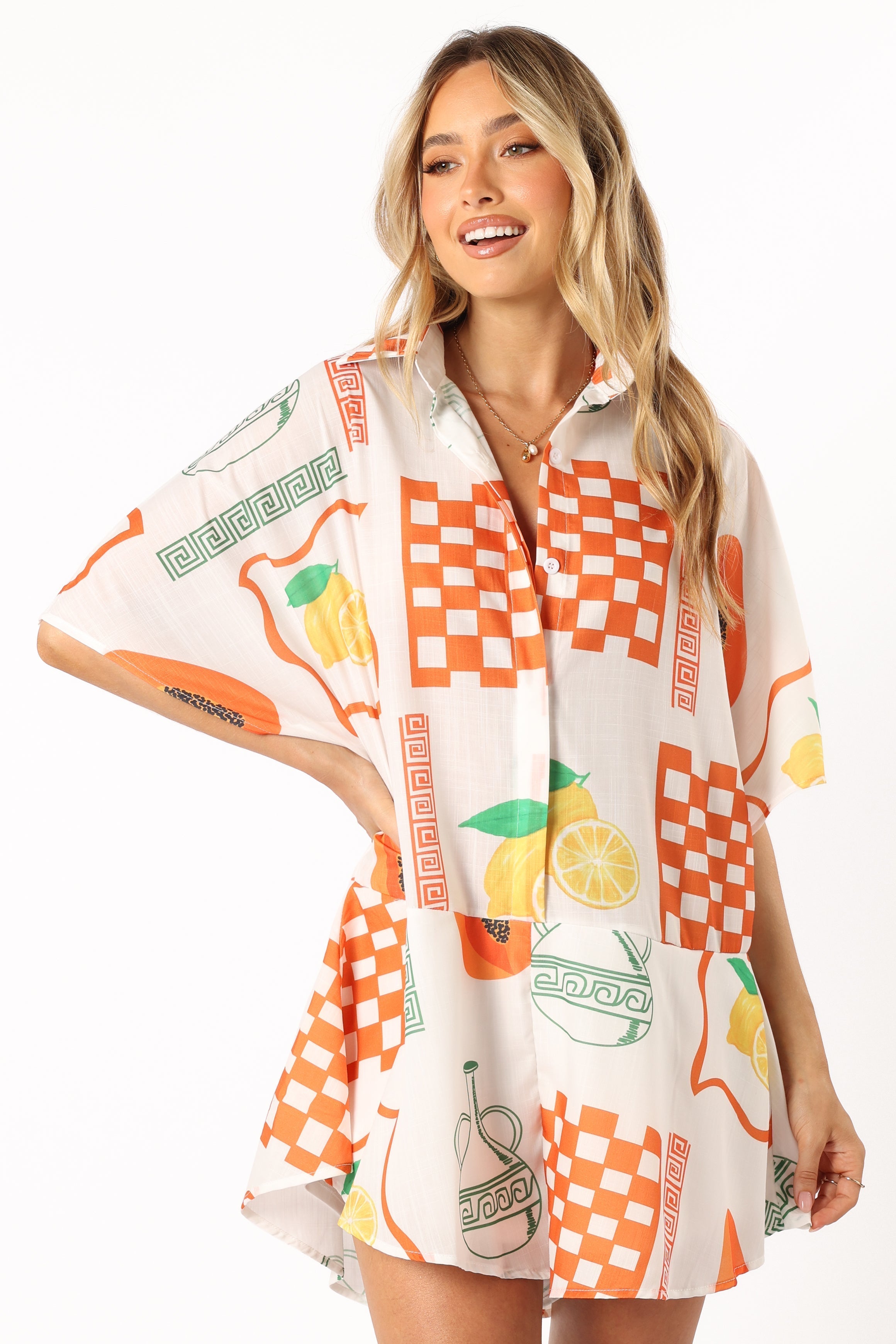 Sebastian Romper - White Orange