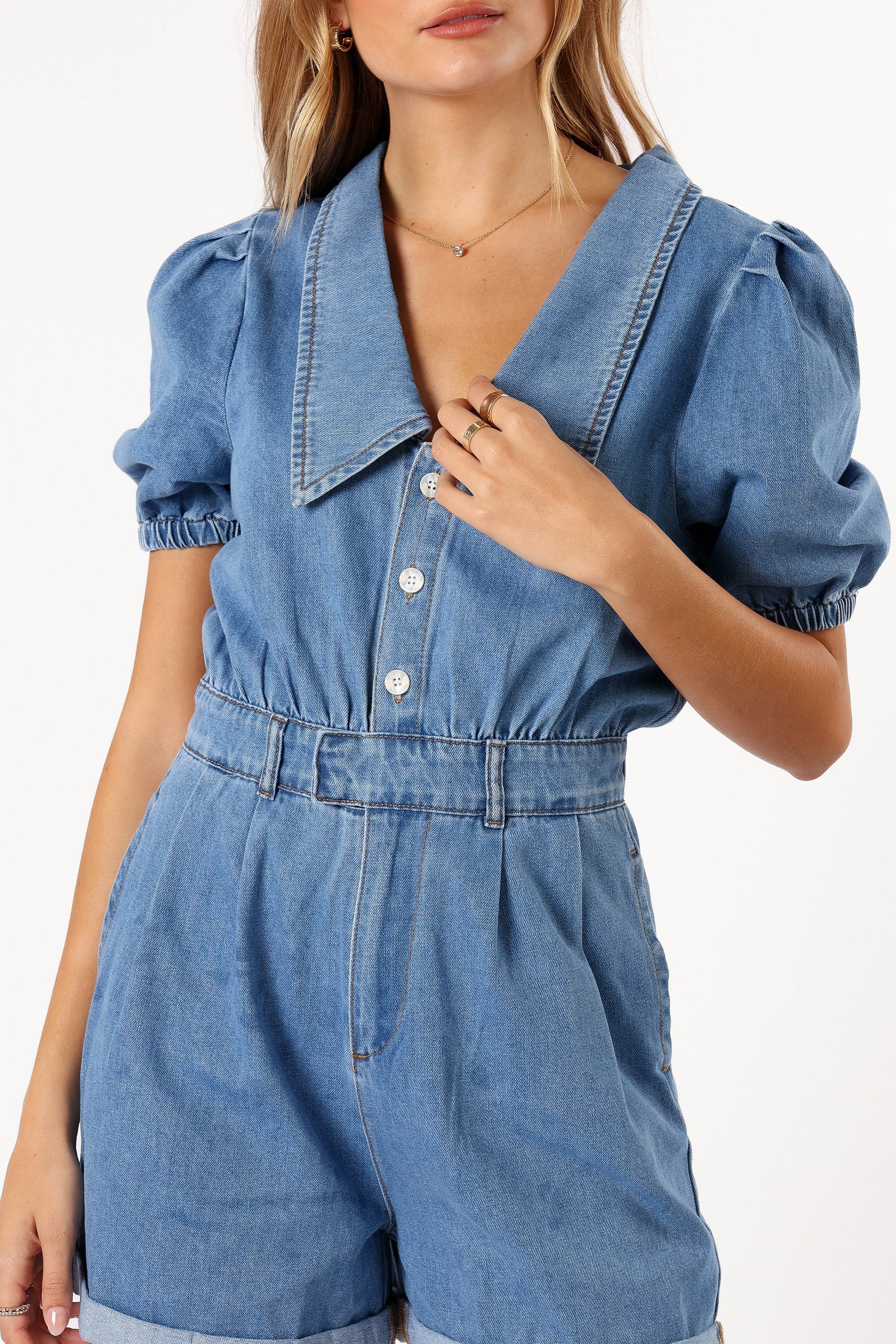 Harry Romper - Medium Denim
