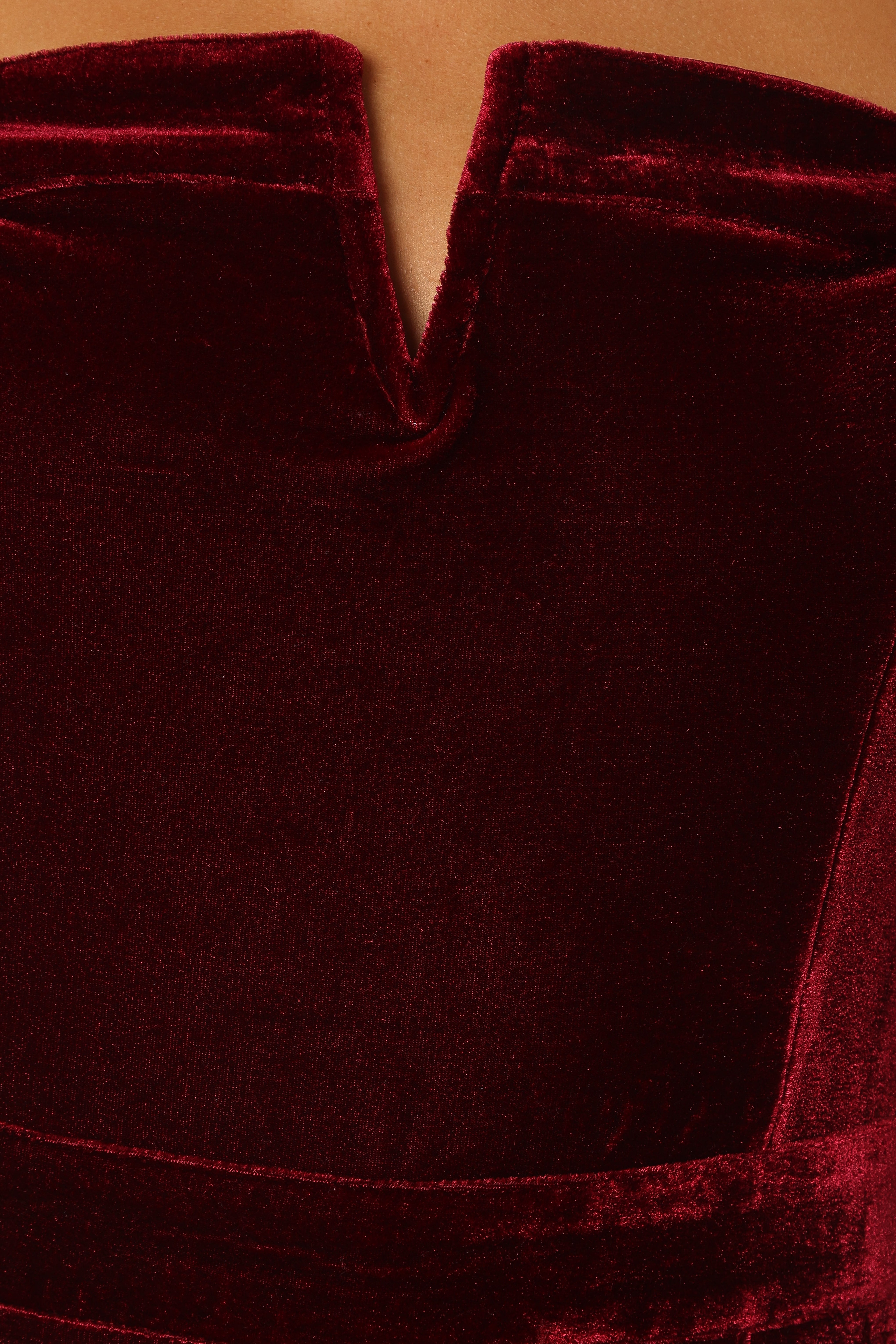 Lexie Velvet Jumpsuit - Burgundy