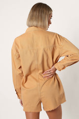 Pollyanna Romper - Tan